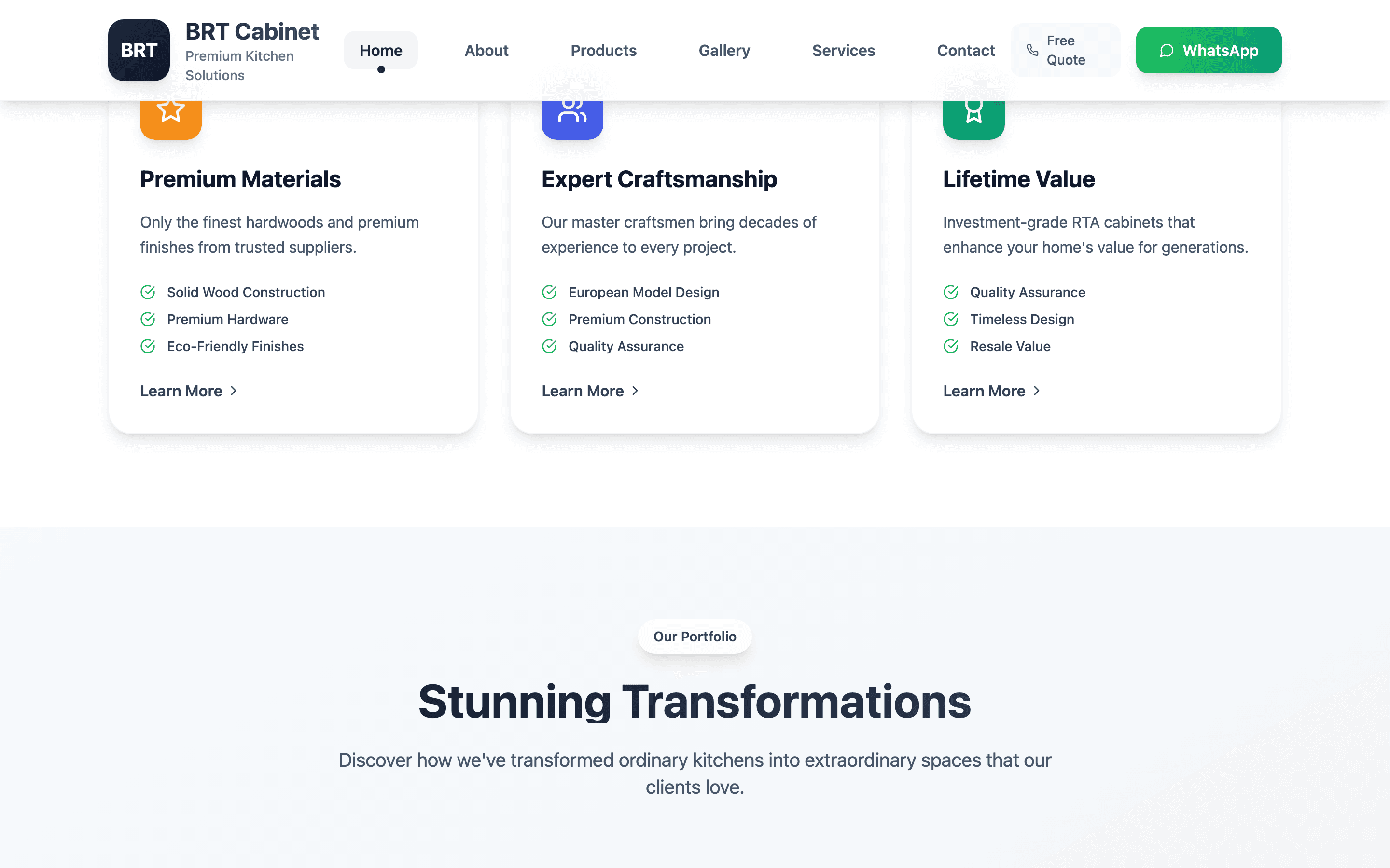 BRT Cabinet — Corporate Website 2