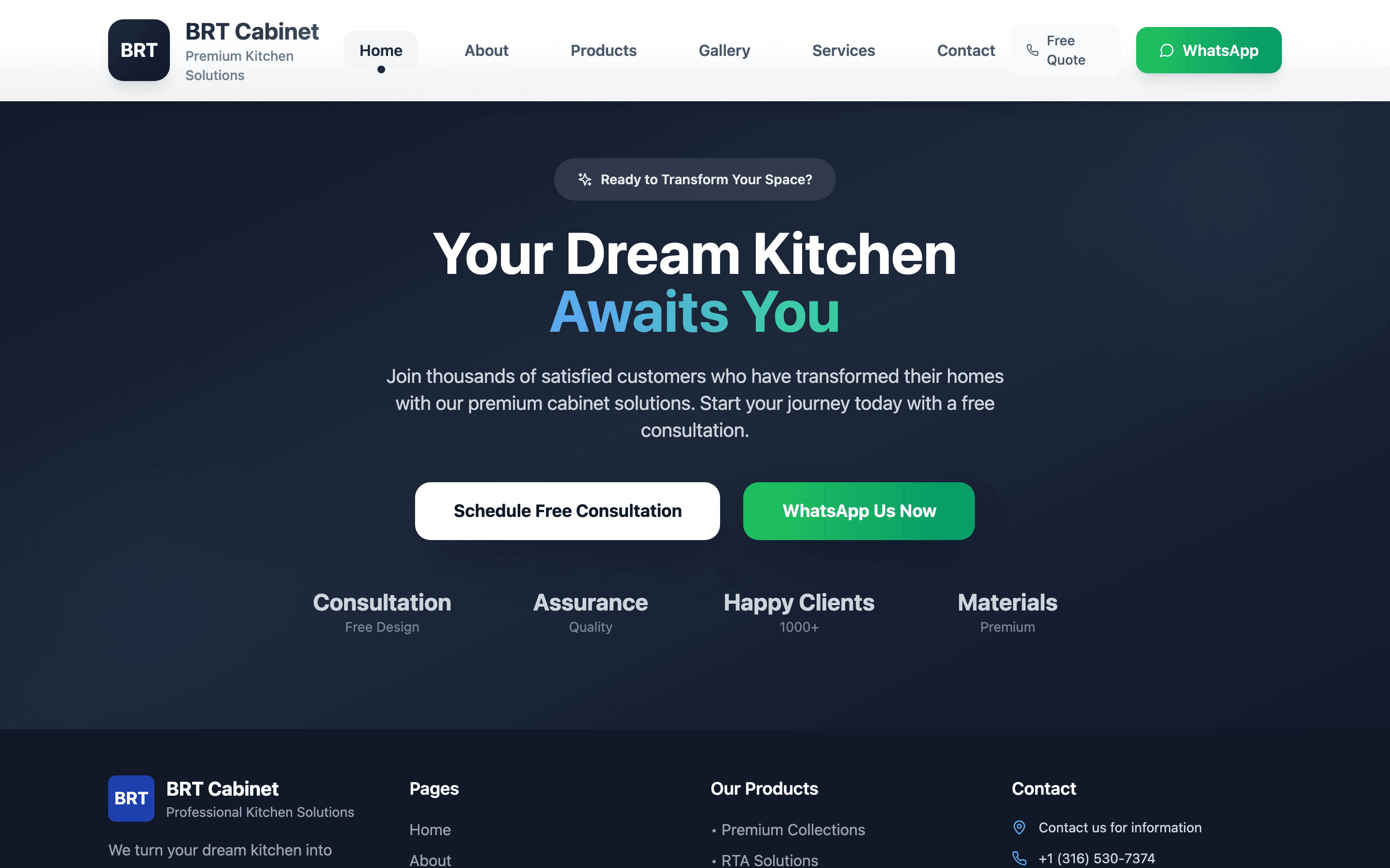 BRT Cabinet — Corporate Website 3