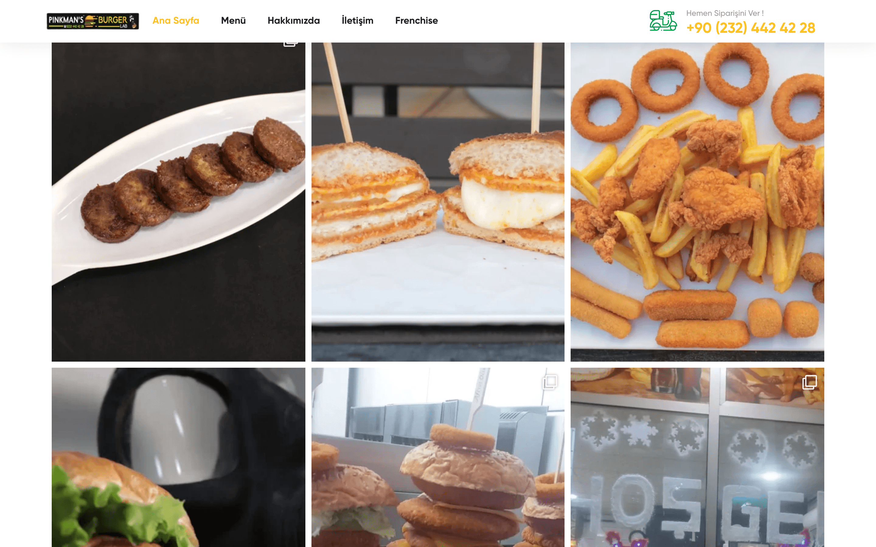 Pinkman's Burger Lab — Restoran Web Sitesi 3