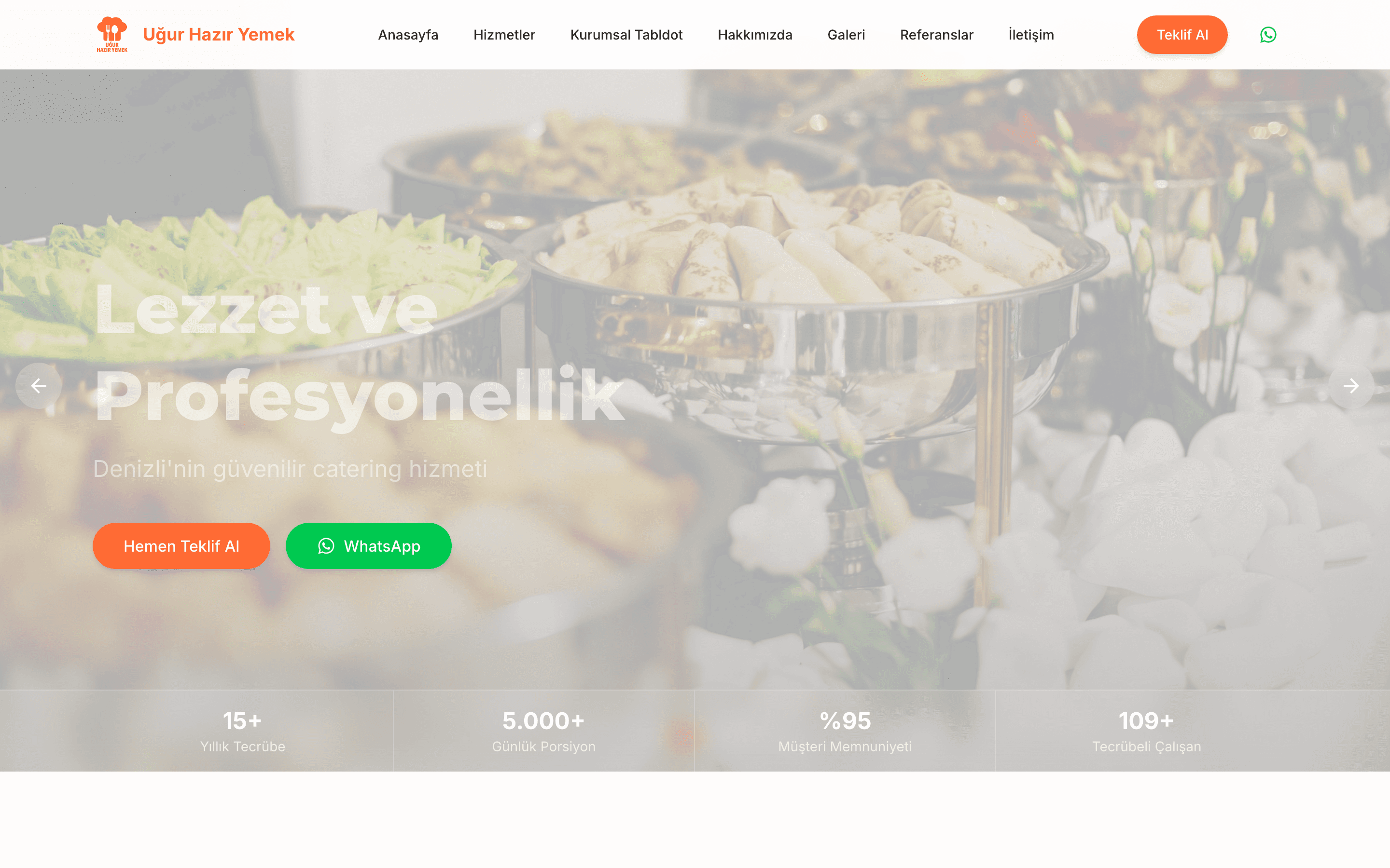Uğur Catering — Corporate Website