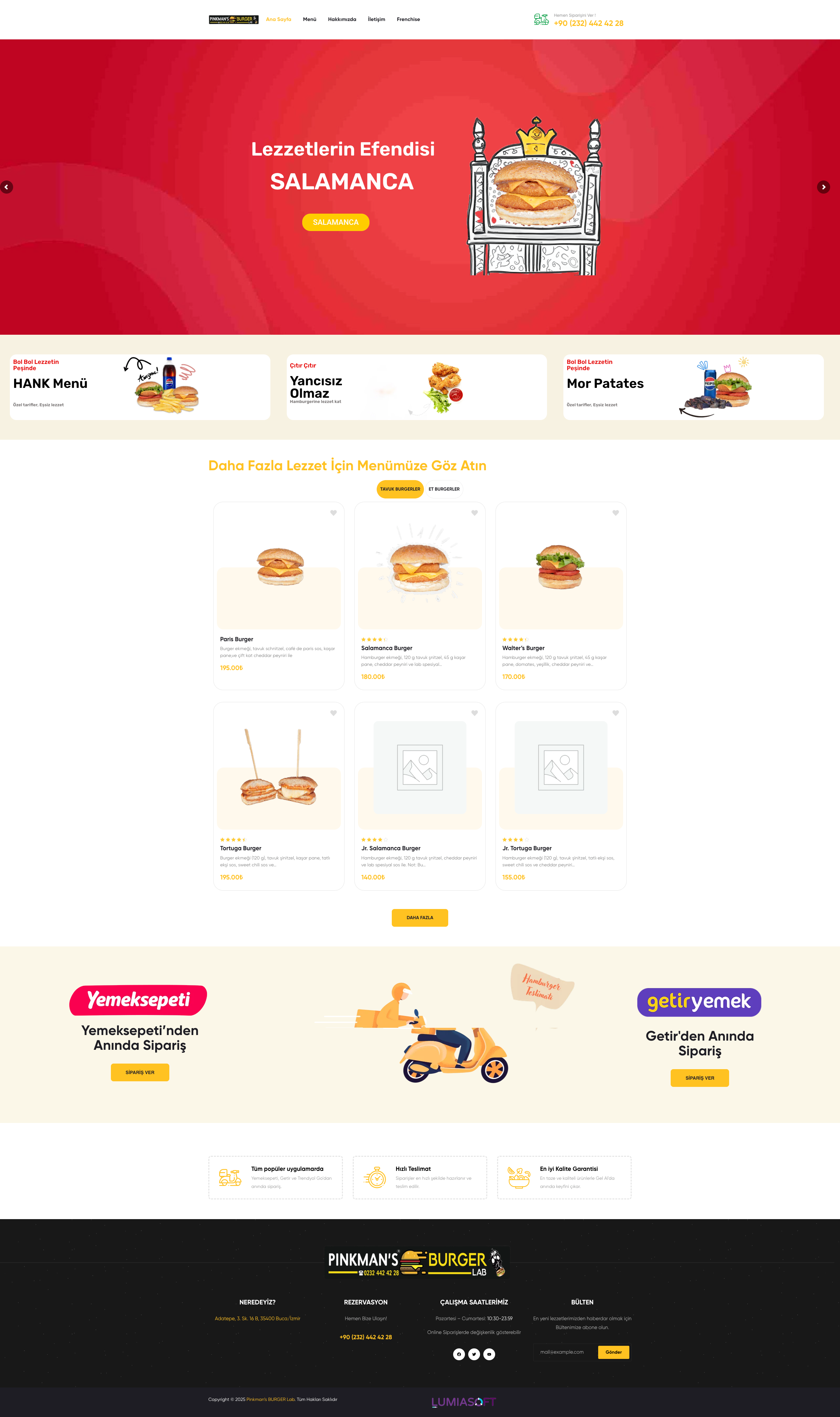 Pinkman’s Burger Lab — Restaurant & QR Menu preview